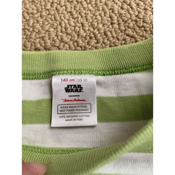 Hanna andersson Star Wars Yoda pajama set size 10 - Picture 3 of 3